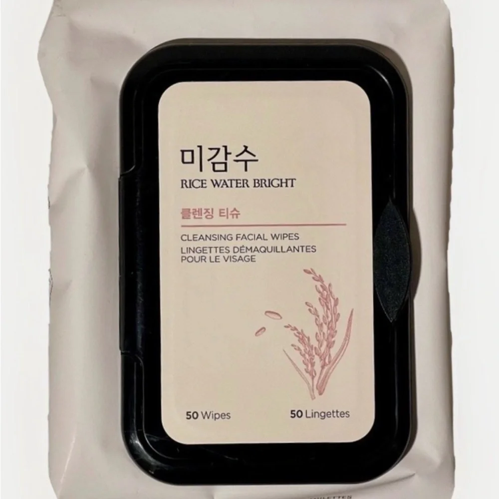 K-Beauty Rice Water Bright‎ Cleansing Facial Wipes